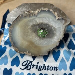 Brighton Green Silver Heart Charm Pendant for Bracelets